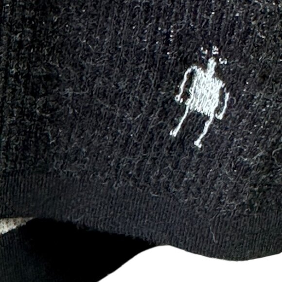 NWT SmartWool Intraknit Merino 200 1/4 Zip Base Layer Top Black/White Size Small - Picture 8 of 8